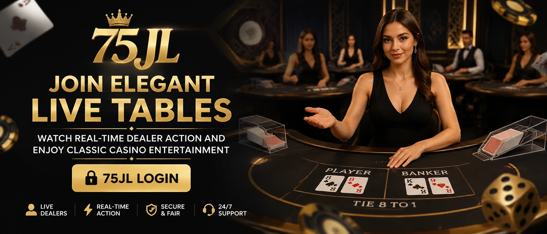 Table game layout with live casino controls and dealer screen