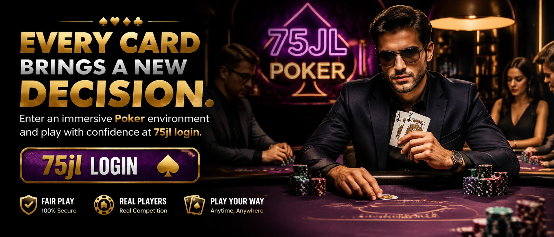 Poker interface with clean table browsing on a mobile-friendly screen